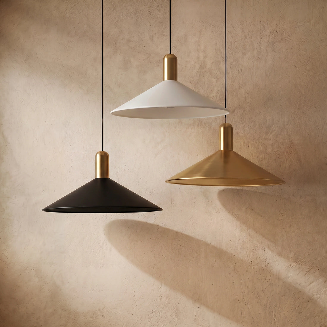 Irondale Modern Pendant Light - White/Black/Gold Metal/Acrylic for Bedroom