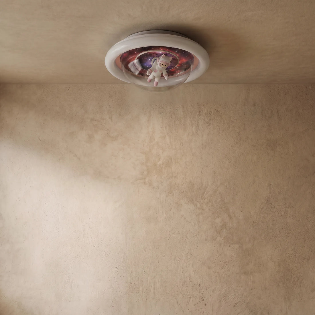 Vivara Modern Metal/Acrylic Ceiling Light - Blue/Pink Astronaut Design for Bedroom