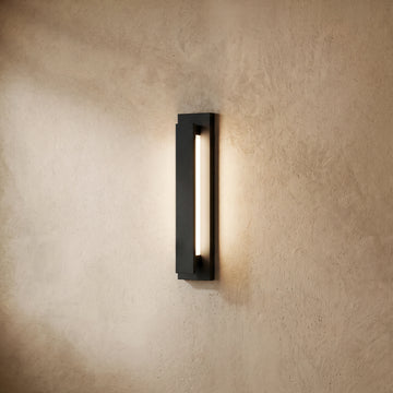Vetra Modern Black Outdoor Wall Light, Waterproof Exterior Sconce for Entryway & Patio