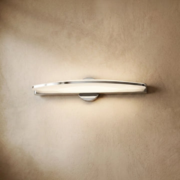 Varlont Arcato Modern Elliptical Vanity Light – Chrome Metal & Acrylic Bathroom