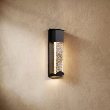 Varlont Arcato Modern Rectangle Outdoor Wall Lamp - Black Metal and Acrylic for Patio