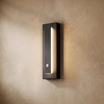 Varlont Prisma Modern Metal & Acrylic Wall Lamp - Black Rectangular Design for Garden