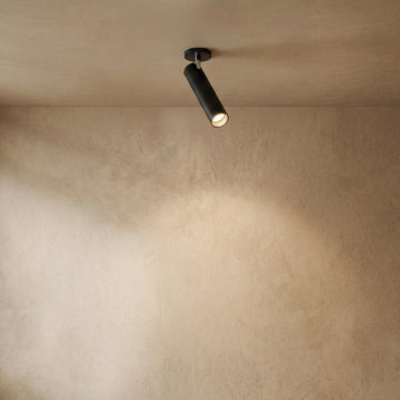 Varlont Arcato Modern Linear Ceiling Light - Black Metal Long Tube for Living Room