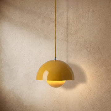 Morandia Art Deco Morandi Dome Pendant Light – Colorful Metal Lamp for Bedroom