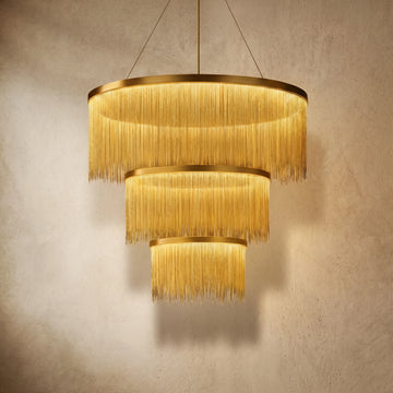 Velora Royal Pendant Light –Gold/Satin Nickel Metal Finish for Living Room