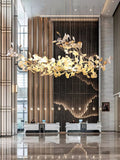 Ginkgo Cloud Chandelier - Model A L 78.7″ x W 23.6″ x H 23.6″Gold & WhiteJoyfuzzy