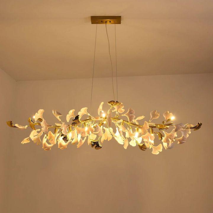Ginkgo Luxury Chandelier Style C - L 39.4″(100cm) x W 17.7″(45cm) x H 15.7″(40cm) (G9*8)Joyfuzzy