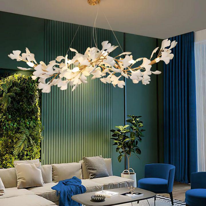 Ginkgo Luxury Chandelier Style F - 8 Lights: L 39.3''(100cm) x W17.7''(45cm) x H 59''(150cm)Joyfuzzy