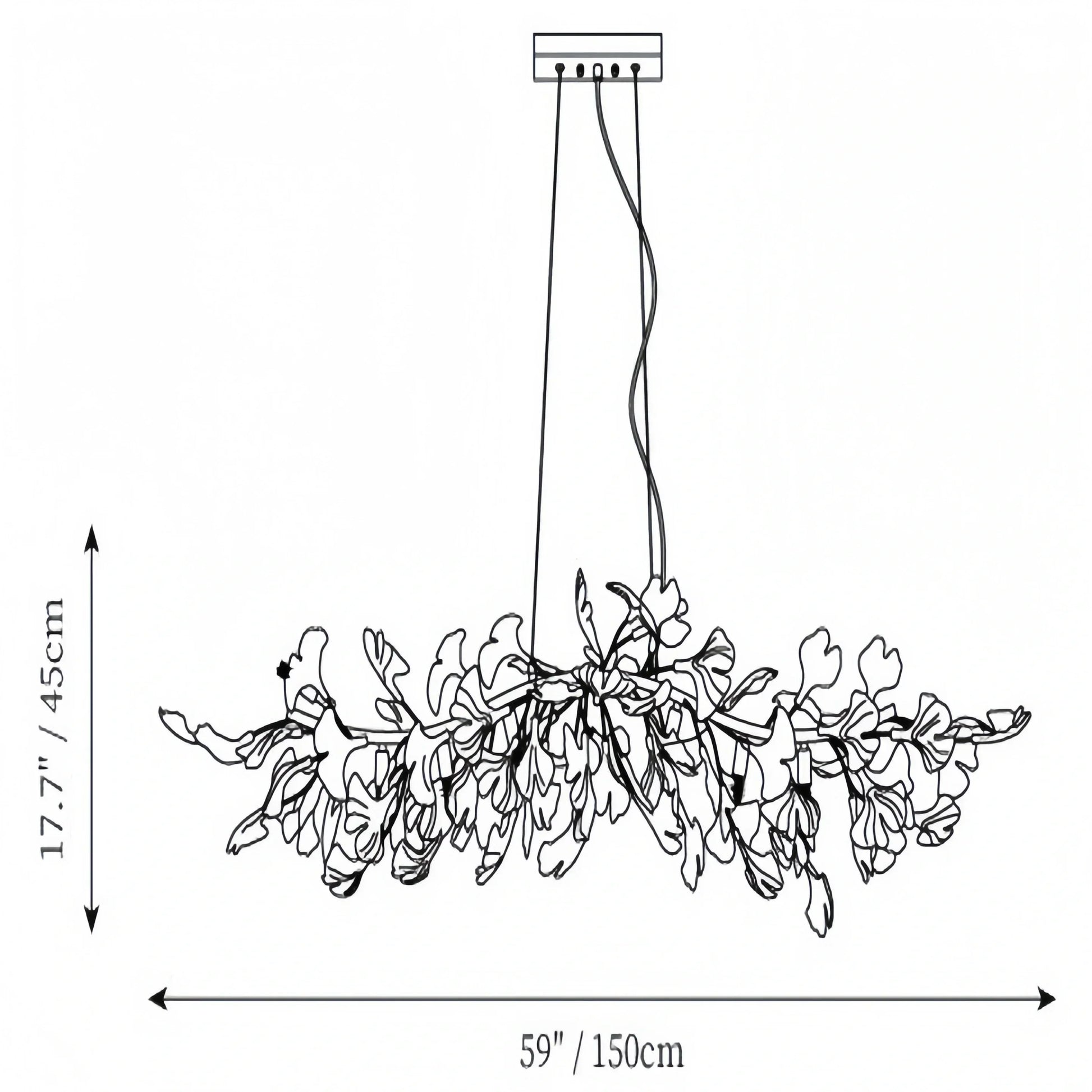 Ginkgo Luxury Linear Chandelier Style C-