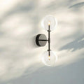 Glass Globe Linear Sconce - Matte BlackJoyfuzzy