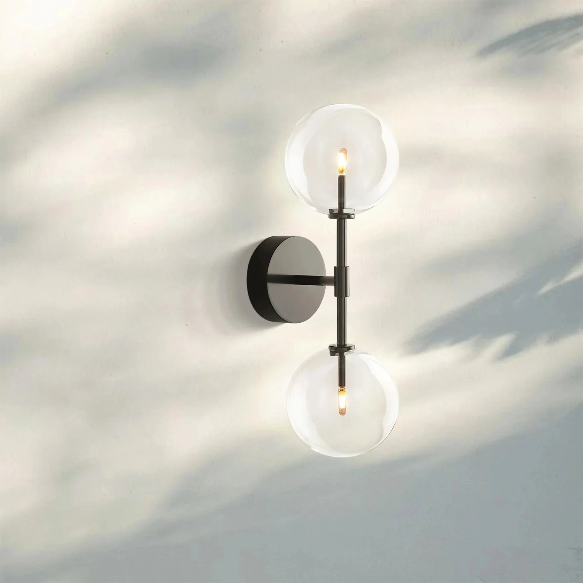Glass Globe Linear Sconce - Matte BlackJoyfuzzy