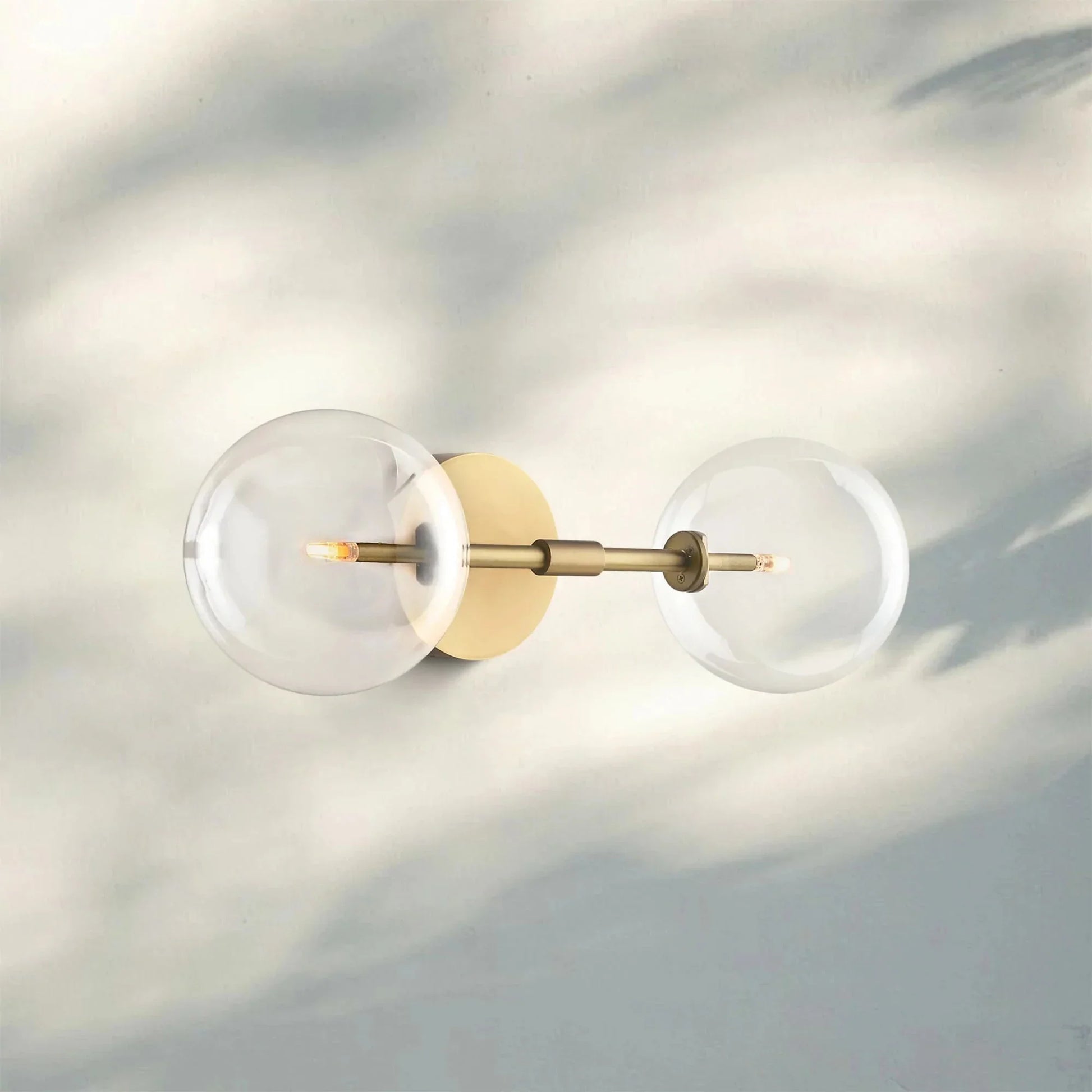 Glass Globe Linear Sconce - Polished NickelJoyfuzzy