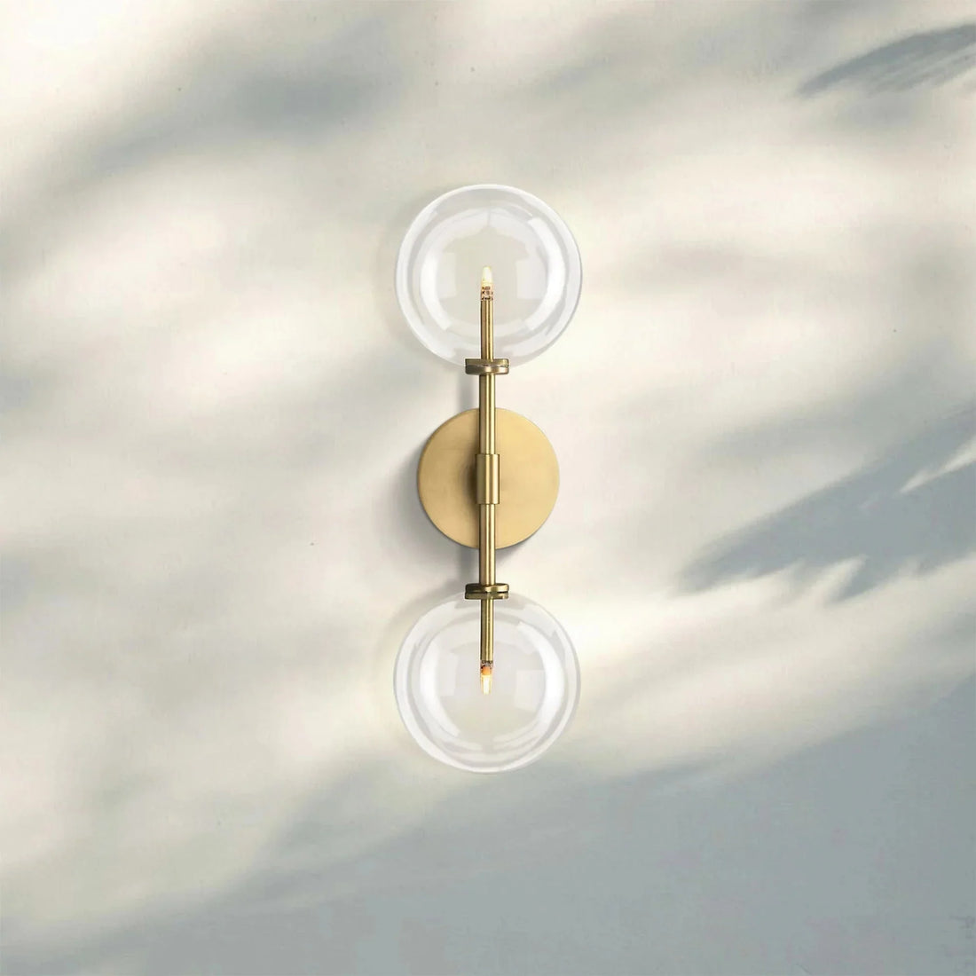 Glass Globe Linear Sconce - Lacquered Burnished BrassJoyfuzzy