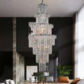 Large Multi - pieces Crystal Chandelier Stylish Ceiling Light Fixture For Foyer Living Room Staircase - D23.6