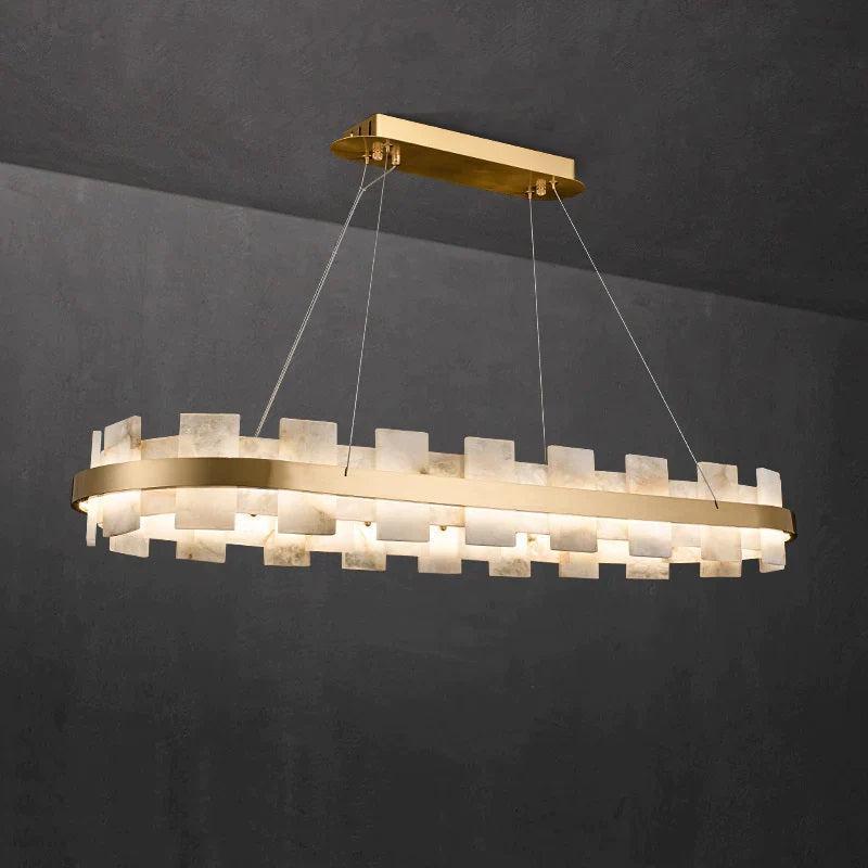 Larry Modern Oval Marble Island Chandelier - Joyfuzzy