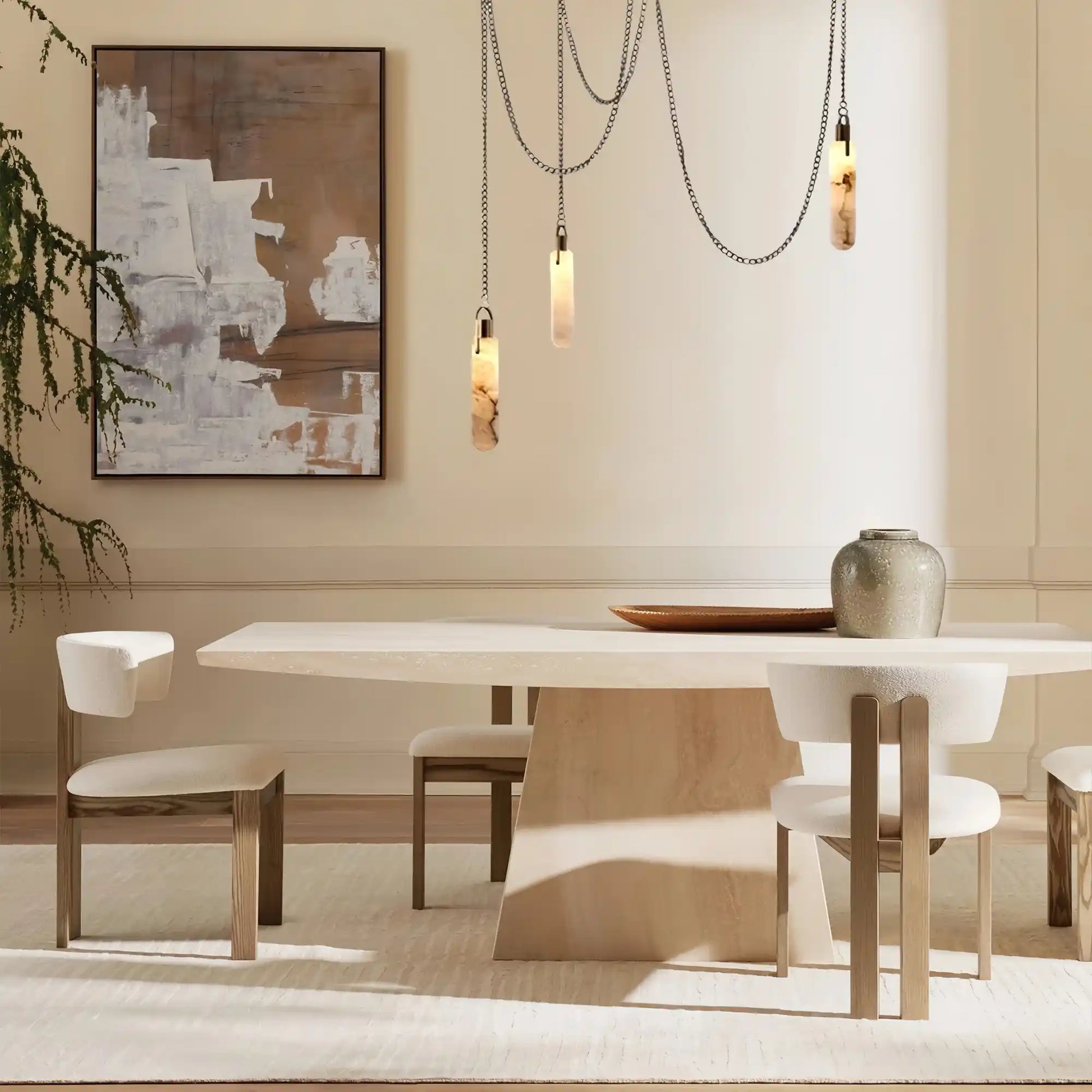Luxury Alabaster Flint 3-Light LED Multi-Drop Pendant Light-Pendant for living room,Pendant for kitchen,Pendant for bathrooms,Pendant for bedrooms,Pendant for foyer,Pendant for stairways,Pendant for dining room-Joyfuzzy
