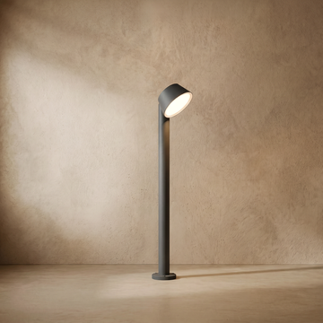 Varlont Irondale Industrial Outdoor Pathway Light - Black Metal Irregular Design for Patio