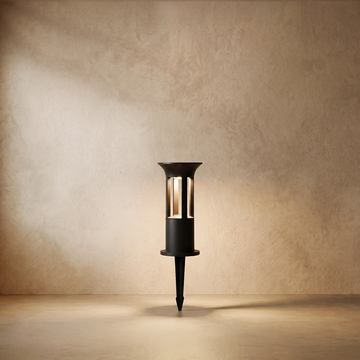 Varlont Irondale Industrial Pathway Lights - Black Acrylic Irregular Design for Garden