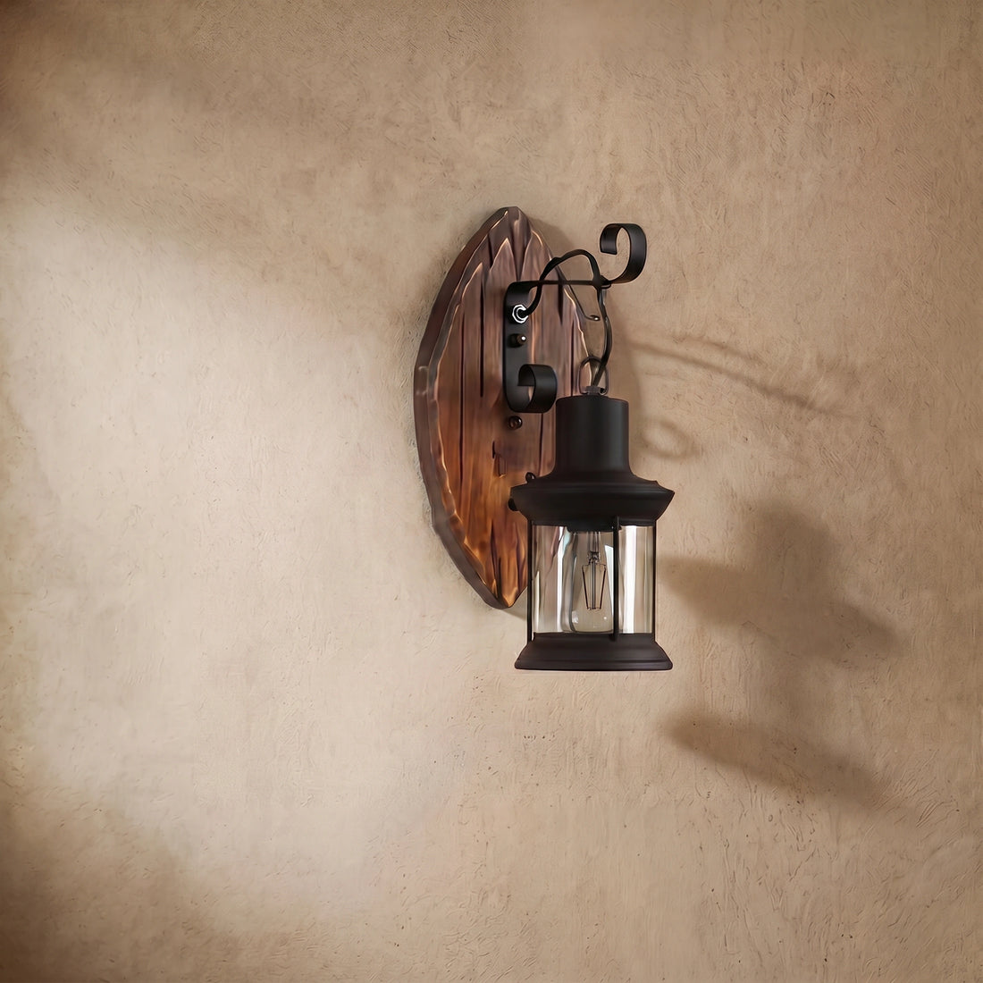 Varlont Irondale Industrial Black Metal Wall Lamp - Lantern for Dining Room