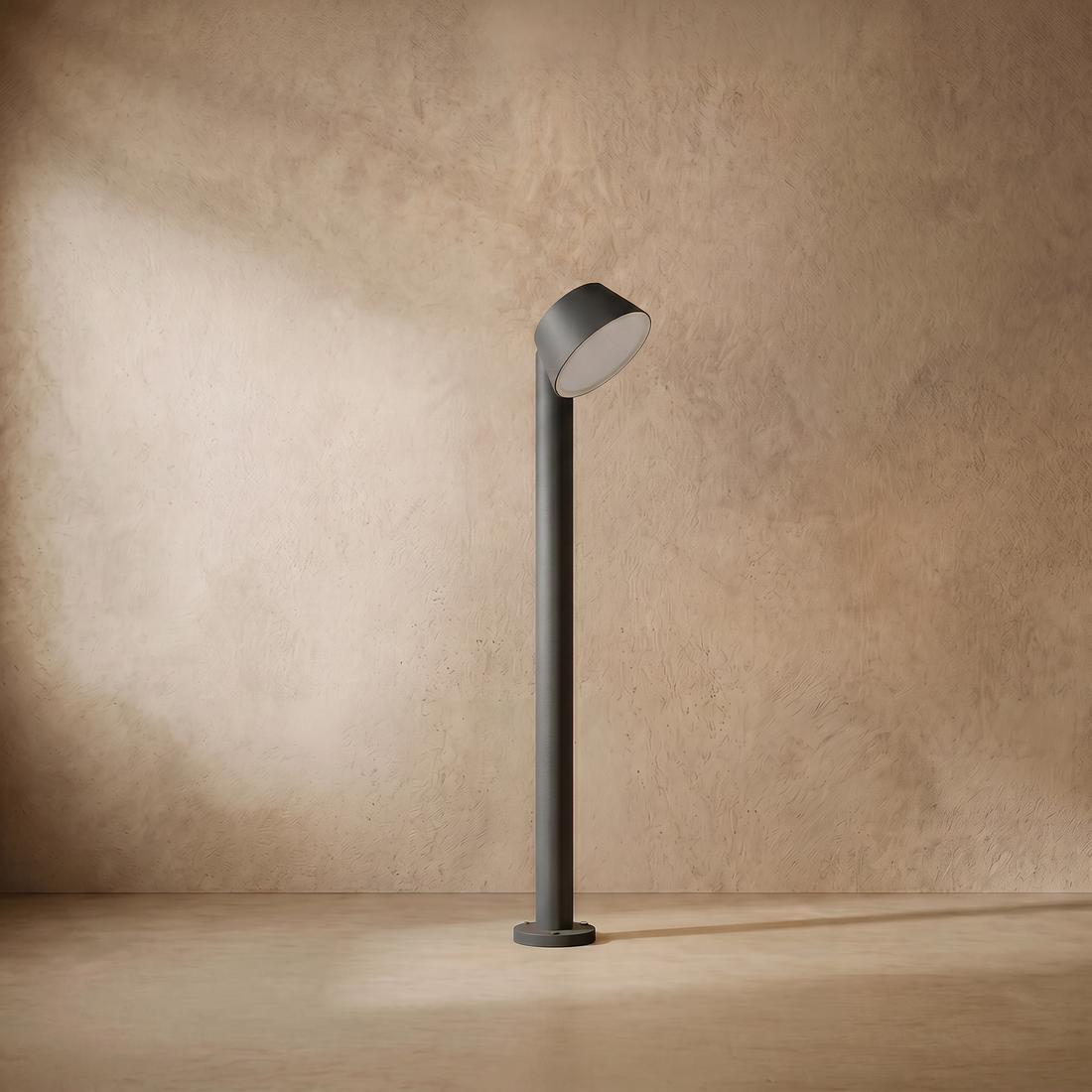 Varlont Irondale Industrial Outdoor Pathway Light - Black Metal Irregular Design for Patio