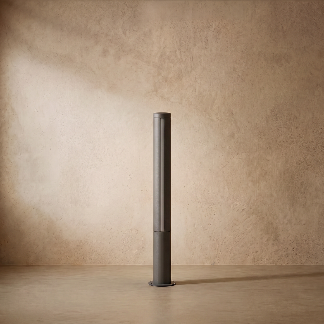 Varlont Irondale Industrial Outdoor Pathway Light - Black Metal Cylindrical Design for Courtyard
