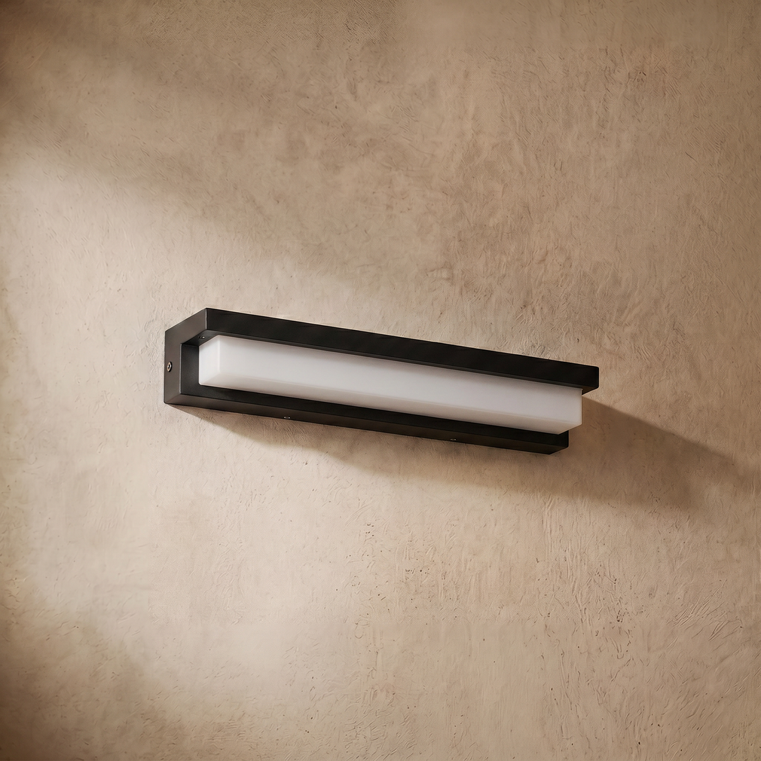 Varlont Arcato Modern Outdoor Wall Lamp - Black Metal & Acrylic Rectangular Design for Garden