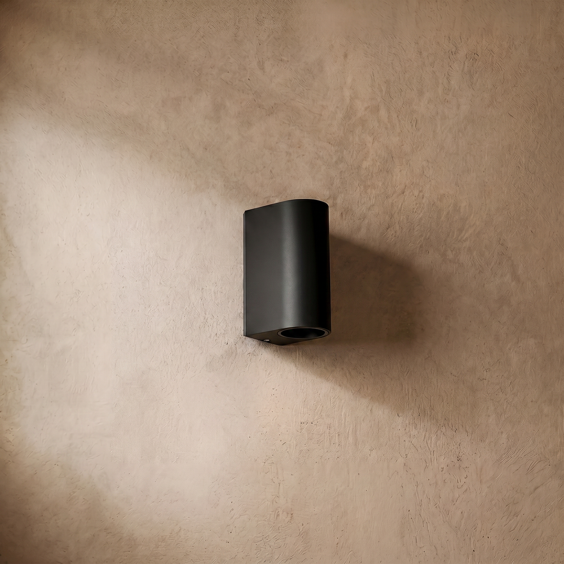 Varlont Arcato Minimalist Square/Cylindrical Outdoor Wall Lamp - Black Metal for Garden