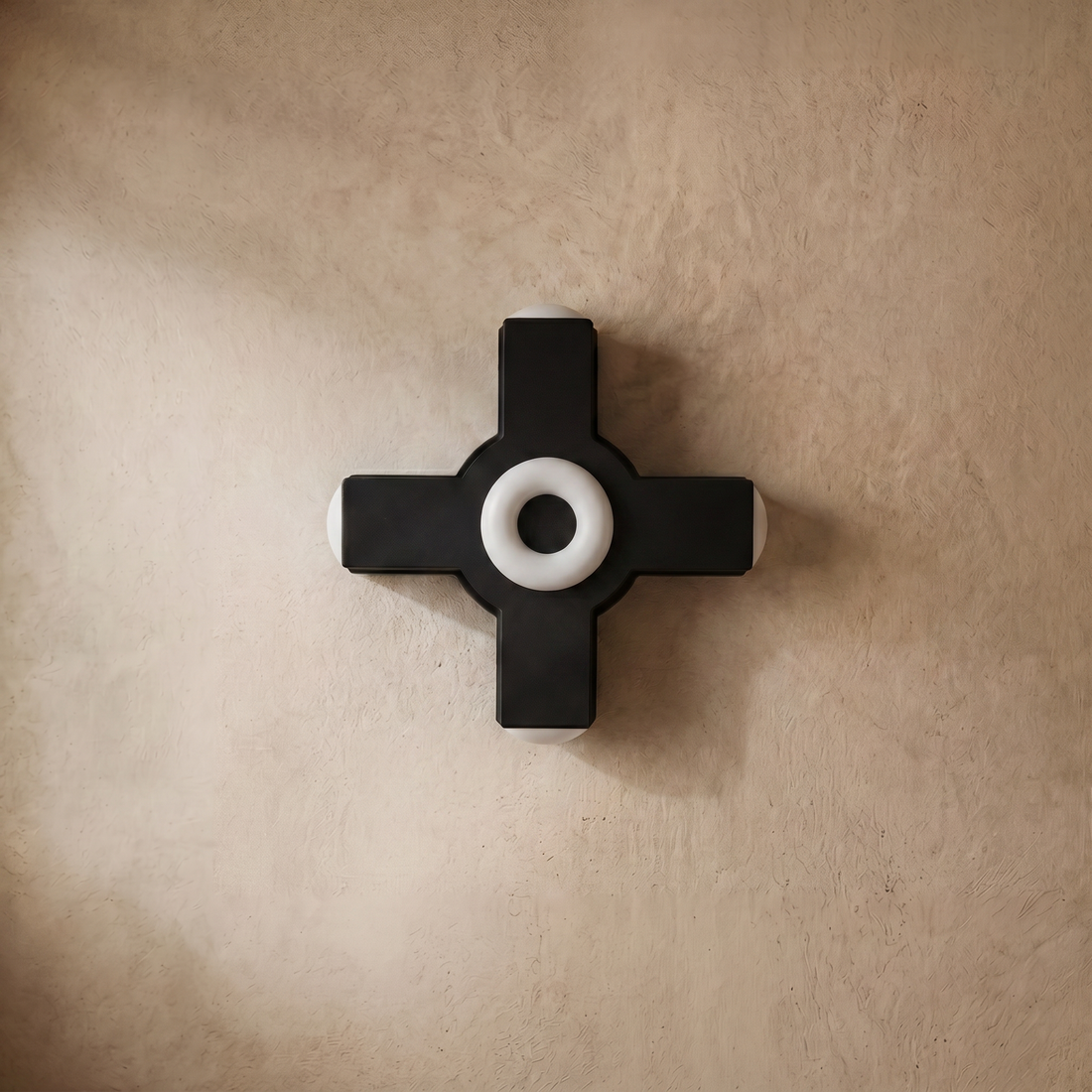 Varlont Irondale Industrial Cruciform Wall Lamp – Black Metal and Acrylic for Courtyard