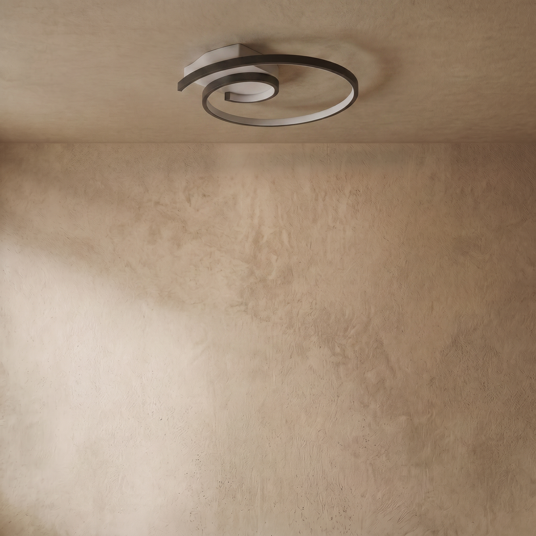 Varlont Arcato Spiral Ceiling Light - Modern Black-White and White Metal for Dining & Bedroom