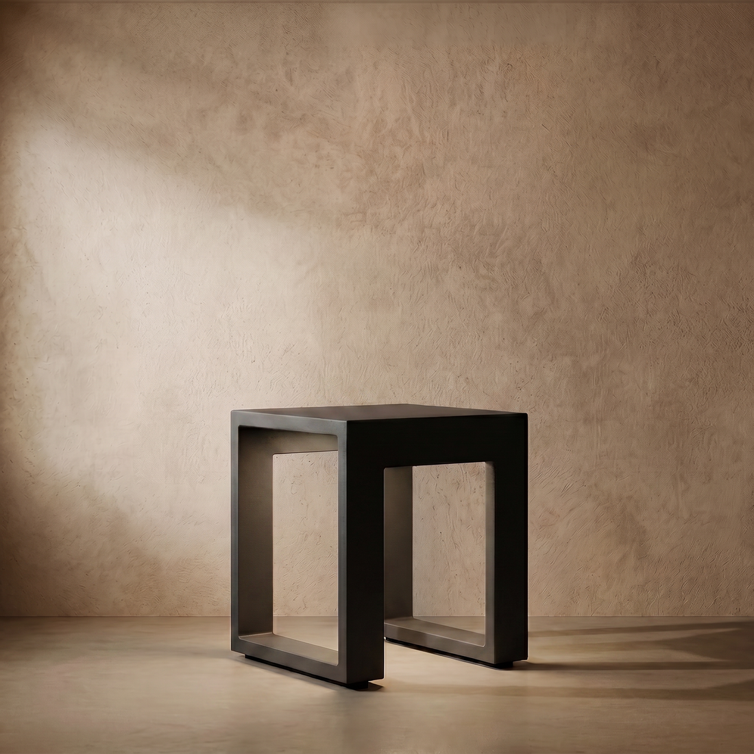 Varlont Modern Square Solar Floor Lamp - Weatherproof Black Metal for Terrace & Outdoor