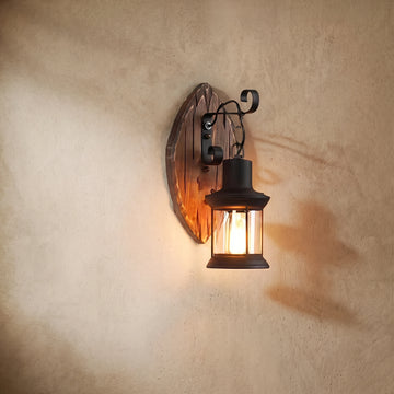 Varlont Irondale Industrial Black Metal Wall Lamp - Lantern for Dining Room