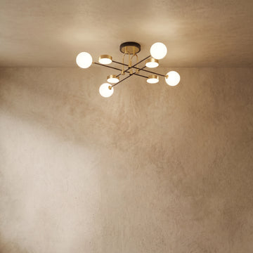 Varlont Nebula Modern Gold Chandelier – Glass & Metal Fixture for Living Room