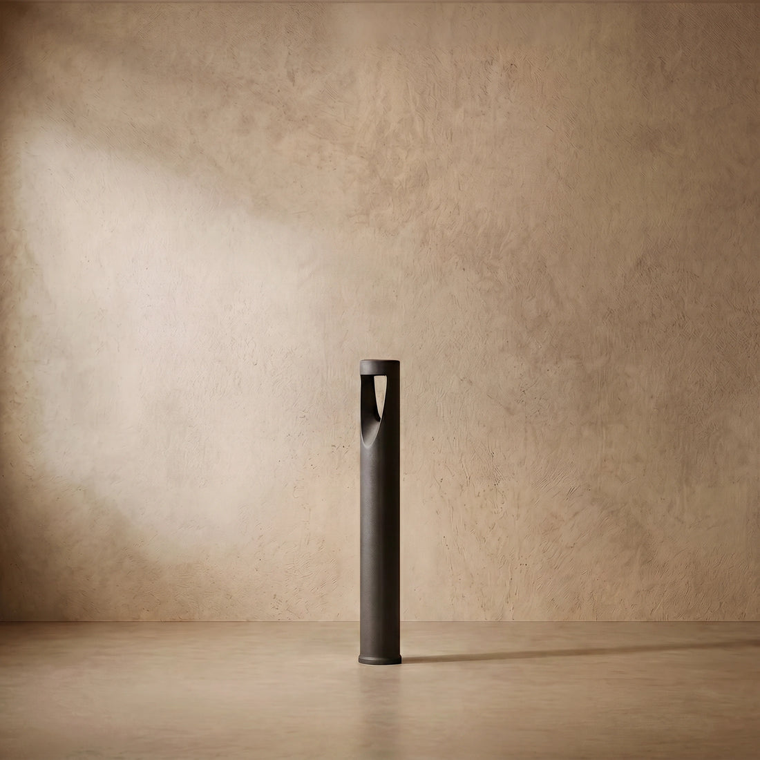 Varlont Irondale Modern Cylindrical Pathway Light - Black Metal for Garden