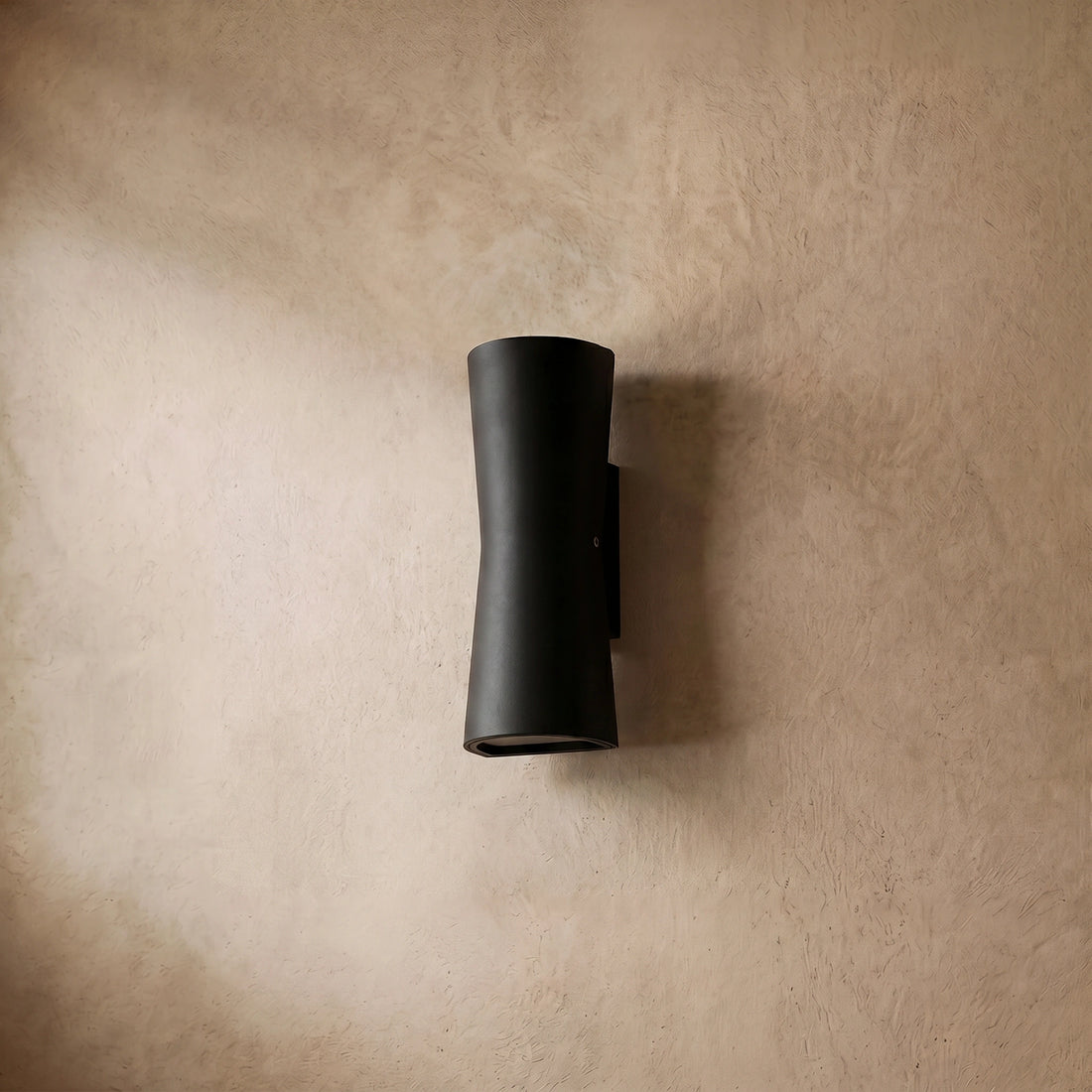 Irondale Modern Outdoor Wall Lamp - Black/White Metal Cylindrical Design for Garden