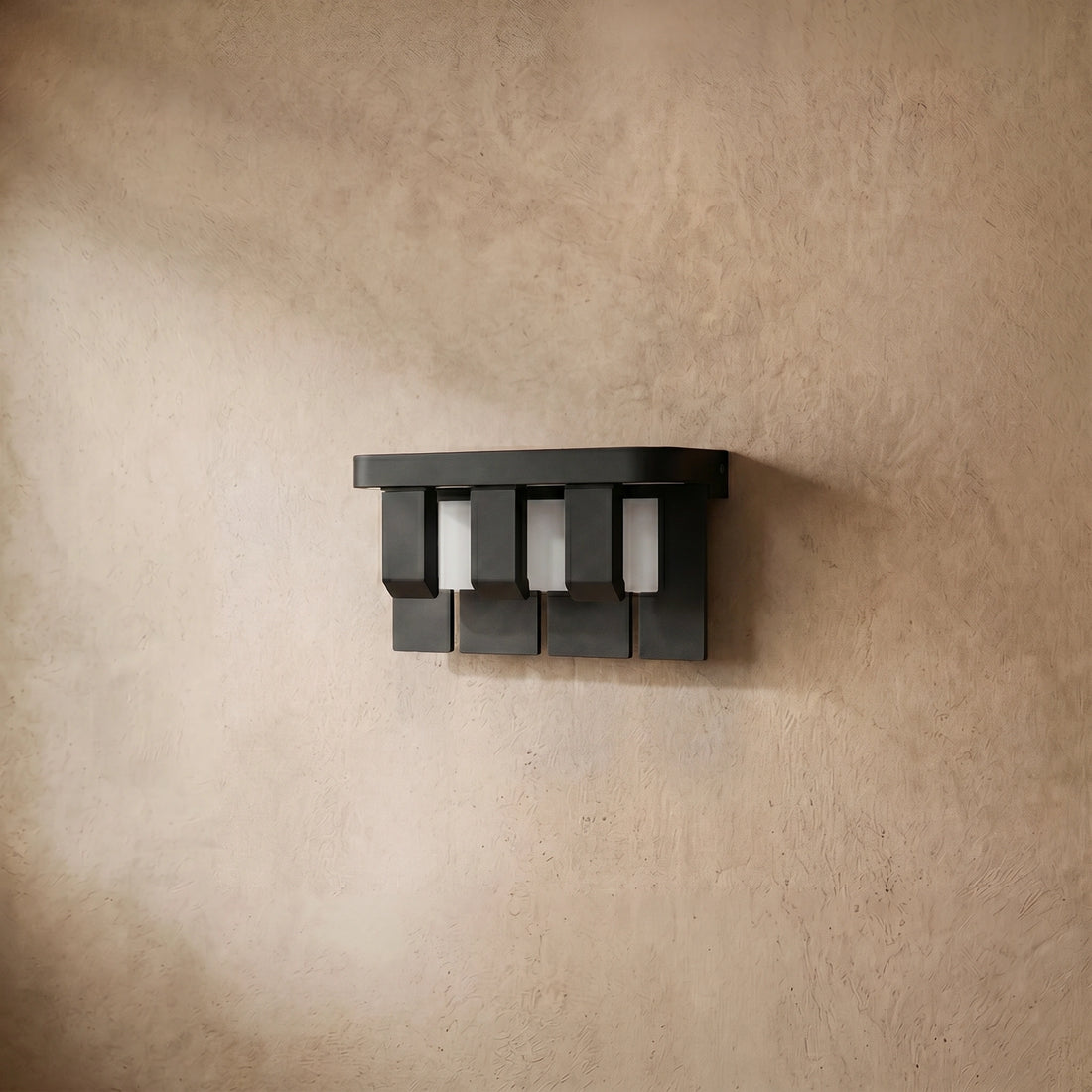 Irondale Modern Geometric Outdoor Wall Lamp - Black Metal for Patio