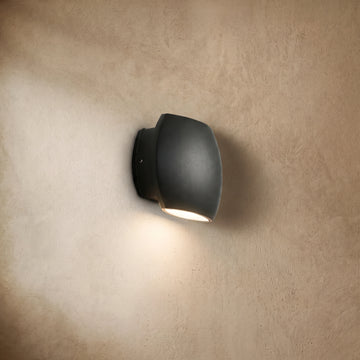 Irondale Modern Geometric Outdoor Wall Lamp - Black/Grey Metal for Garden