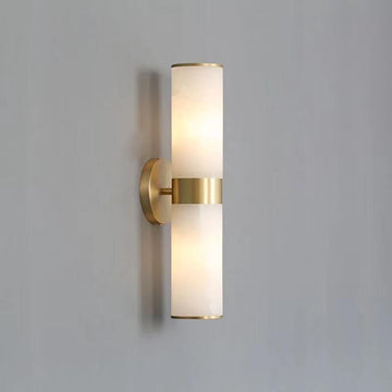 Vaelon Althea Modern Sutton Linear Alabaster Wall Sconce, Wall Lamp For Living Room, Bathroom