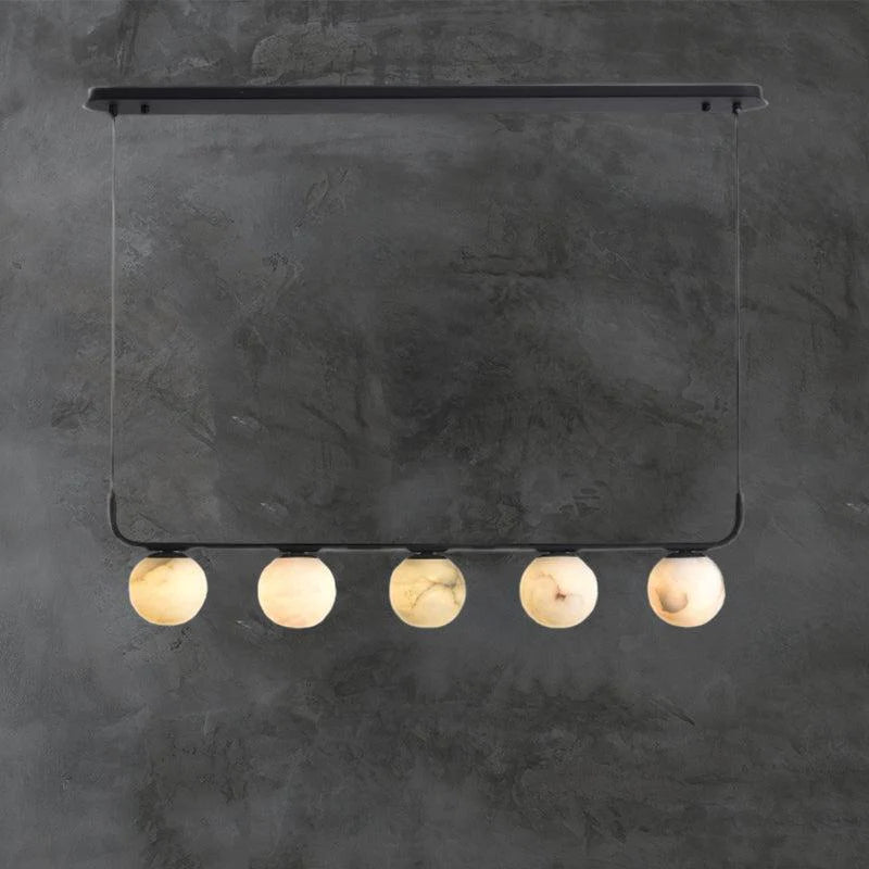 Varlont Amaris Alabaster Global Kitchen Island Pendant 5 Lights