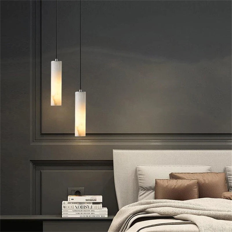 Varlont Eudora Alabaster Modern Pendant Light For Foyer And Staircase Area