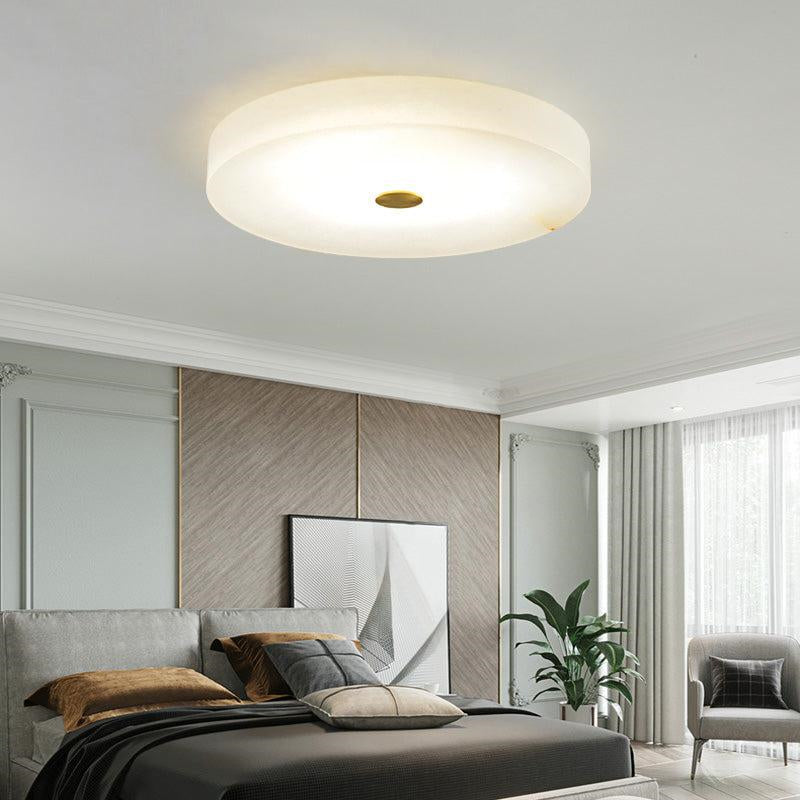 Varlont Modern Round Alabaster Flush Mounted chandelier