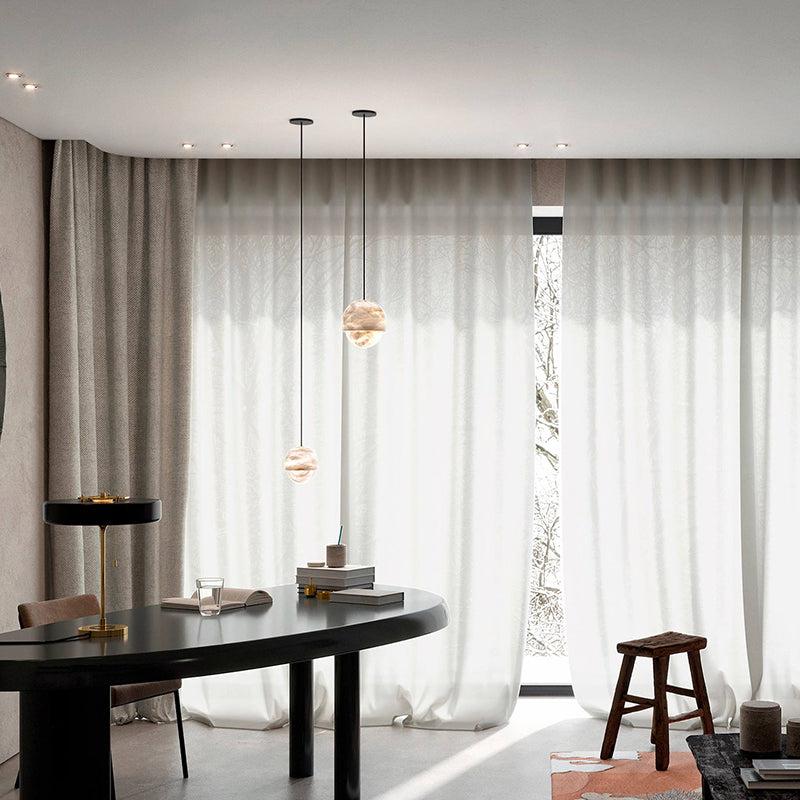 Varlont Ronan Modern Alabaster Mini Island Pendant Light