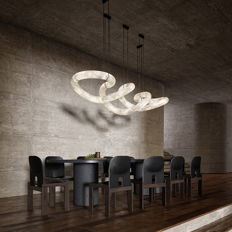 Varlont Scarlett Designer Alabaster Pendant Light, Modern Luxury Inspired Chandelier