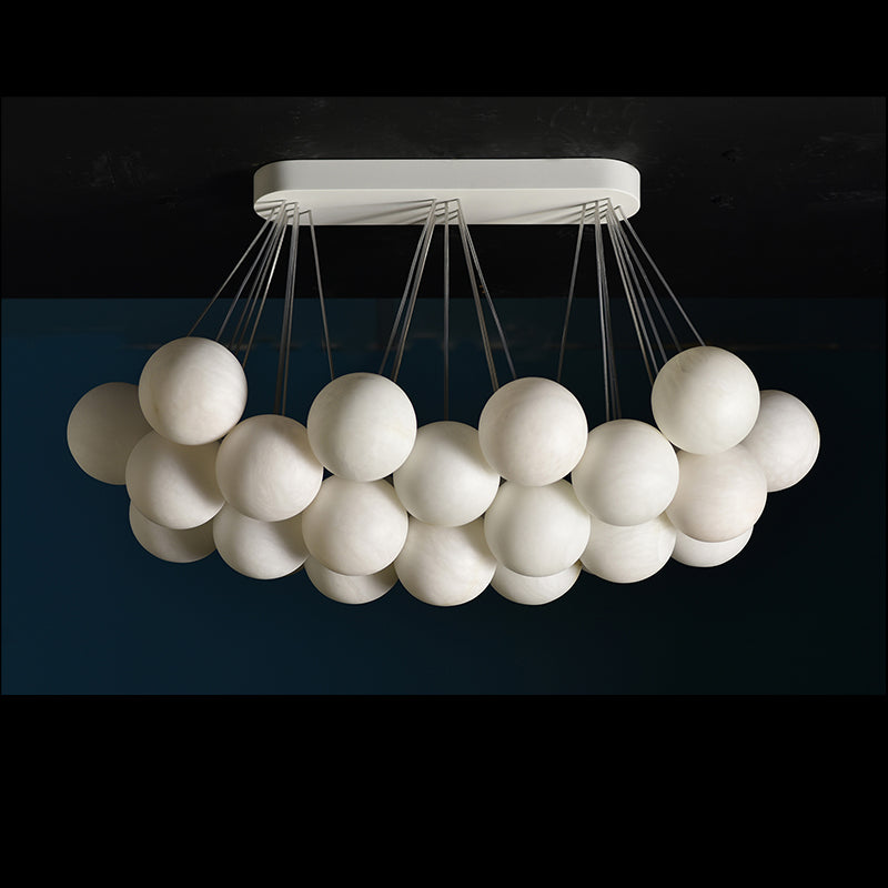 Varlont Setlla 27-Alabaster Ball Chandelier, Luxury Model Lighting