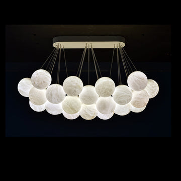 Varlont Setlla 27-Alabaster Ball Chandelier, Luxury Model Lighting