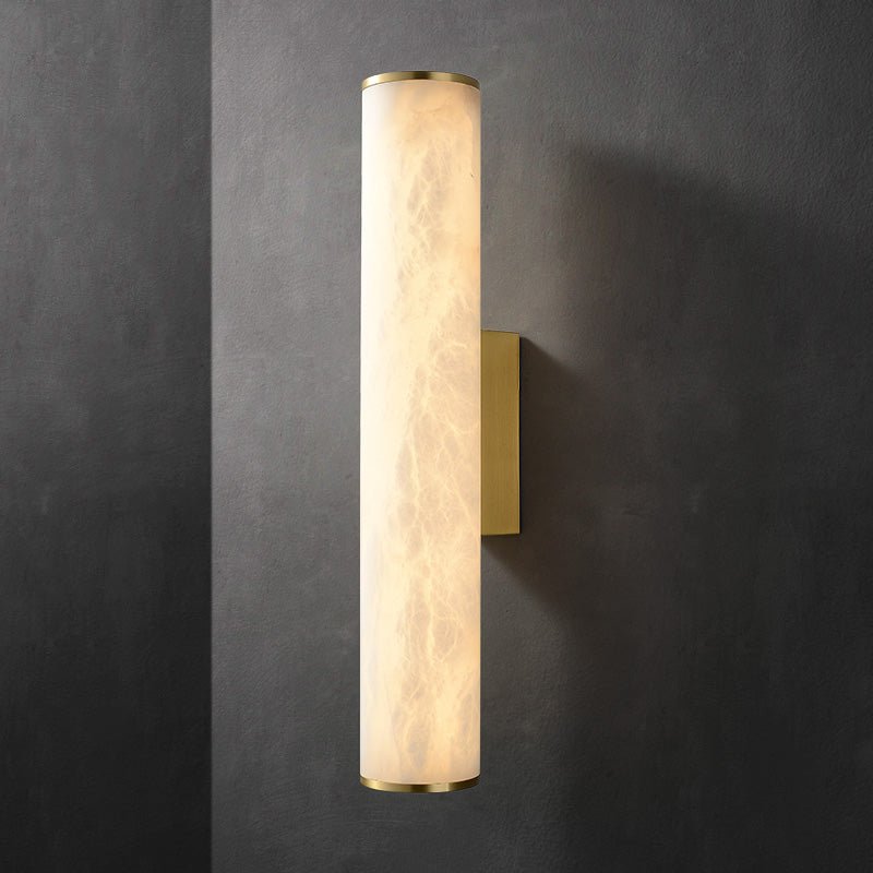 Modern Alabaster Bathroom Sconce - SmallBrassJoyfuzzy
