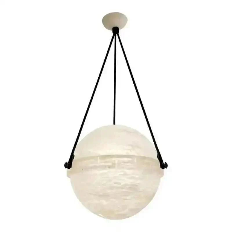 Modern Alabaster Globe Pendant Light - Joyfuzzy
