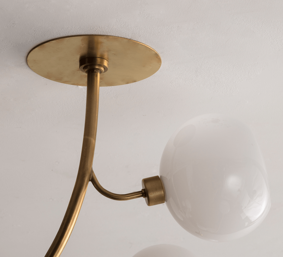 Modern Brass Branch Chandelier with Handcrafted Glass Globes - L62"*W22"*H50"(L157.5cm*W55.88cm*H127cm)Warm LightJoyfuzzy