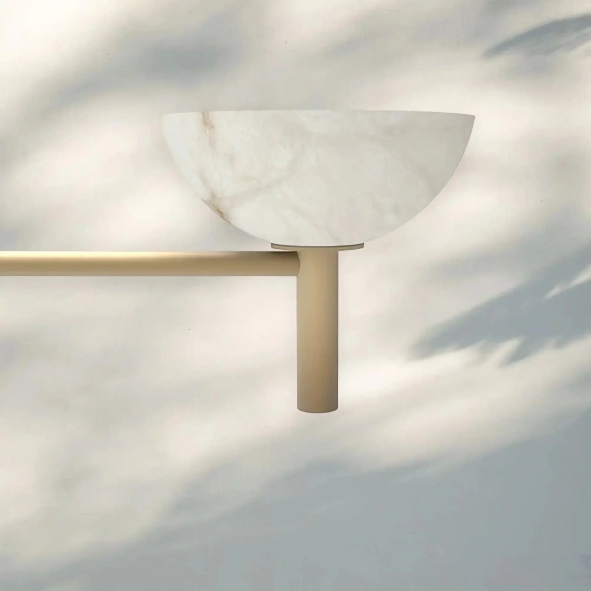 Modern Kitchen Island Pendant Light with Alabaster Shades, Linear Real Alabaster Pendant Lamp - Joyfuzzy