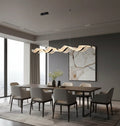 Modern Ocean Wave Pendant Chandelier for Kitchen - Black38.52” (100 cm)Remote Control (Dimmable)Joyfuzzy