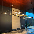 Modern Simple Brass Waving Chandelier for Living/Dining Room/Kitchen Island - L31.5